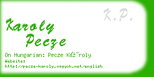 karoly pecze business card